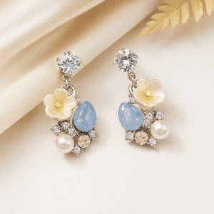 Avniri's Floral Design Sparkle Earrings for Women and Girls