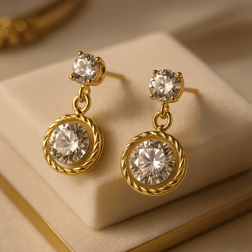 Avniri's Luxury Gold-Plated Korean Drop Earrings for Women & Girls