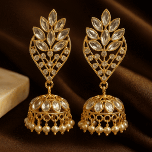 Avniri’s Royal Golden Jhumke Earrings for Women & Girls