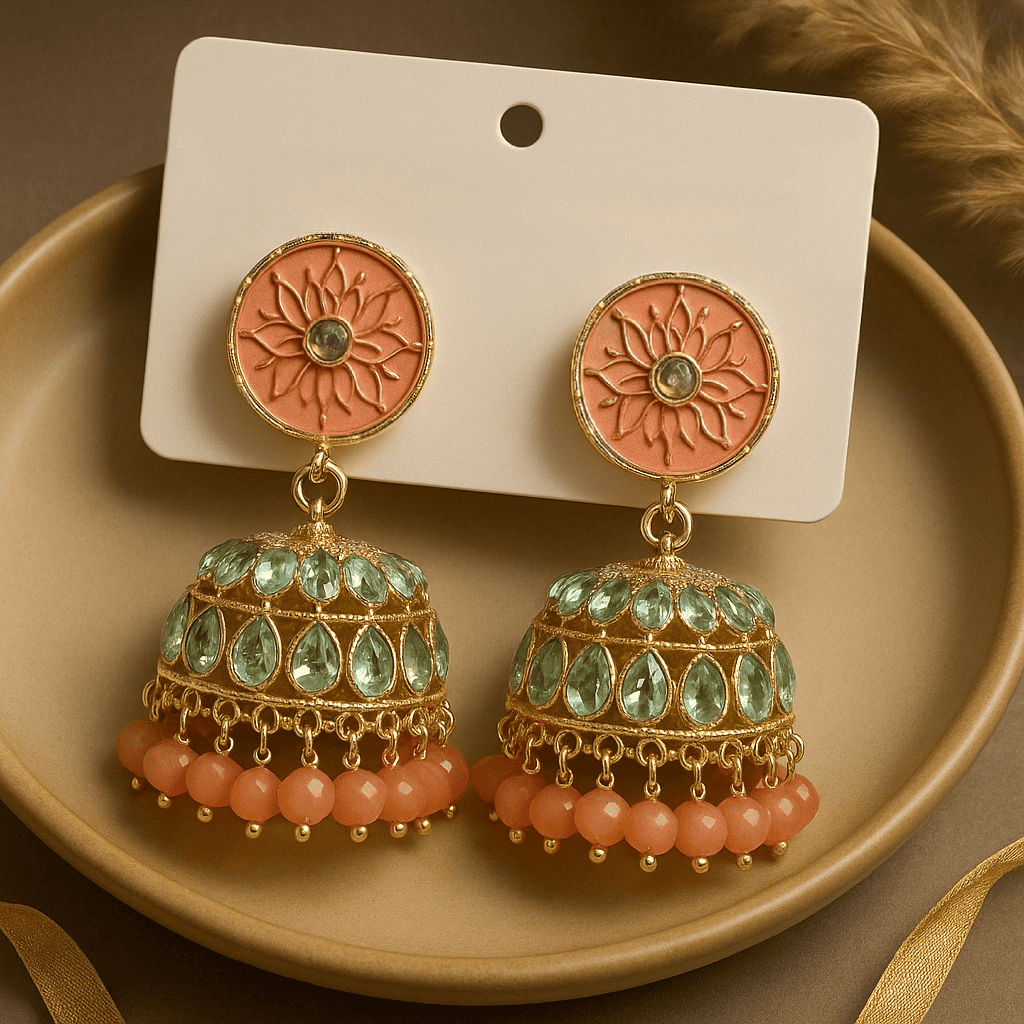 Avniri's Elegant Gulaabi Jhumka Earrings for Women & Girls